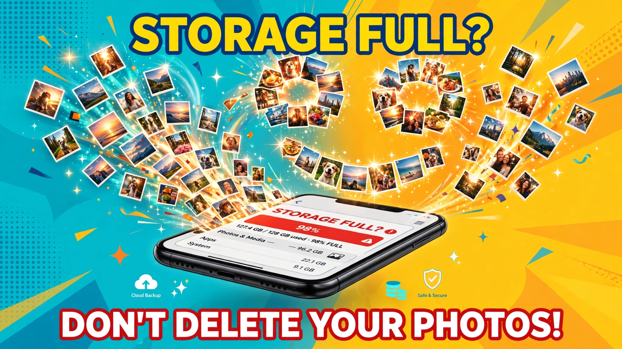 Phone storage full, free up space without deleting your photos